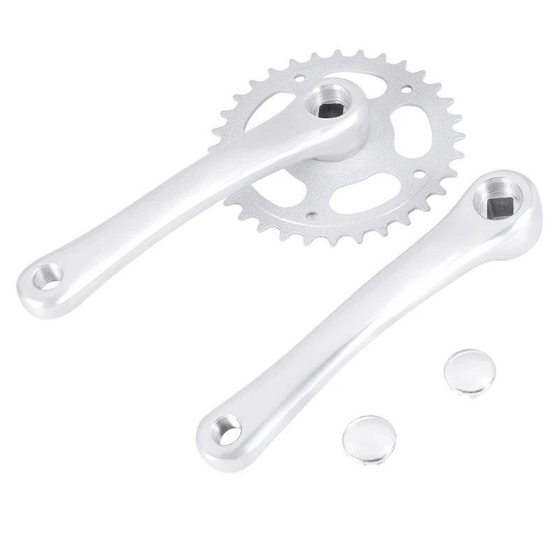 Bike Crankset Bicycle Chainring Pedals 32T Crank 165Mm Single Speed Bike Chainwheel