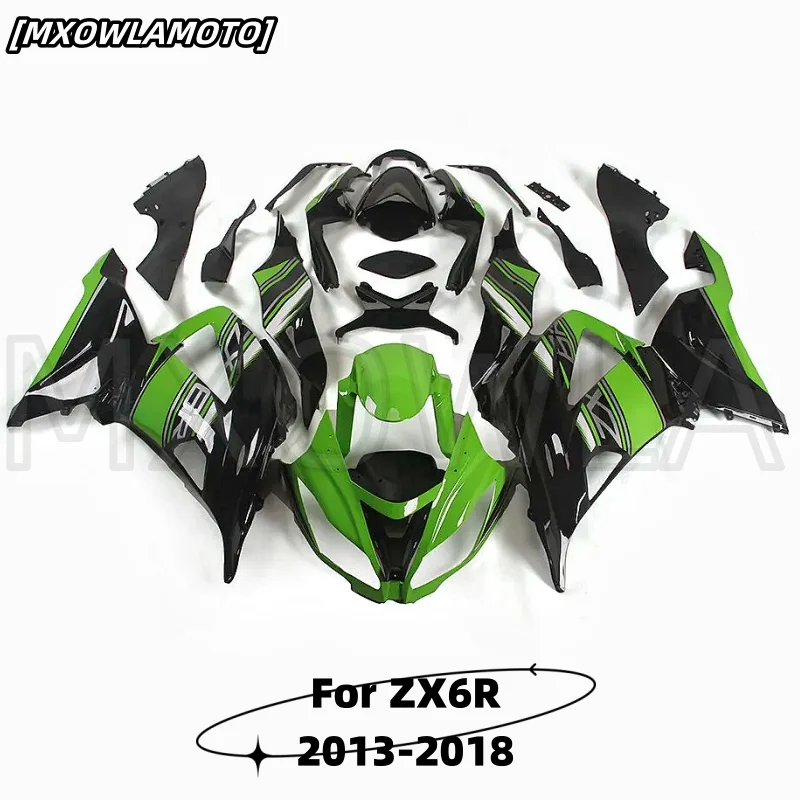 for  Zx6r 2013 - 2018 Bodywork Ninja Zx-6r Black Green Abs Fairing Ninja Zx-6r 13 14 15 16 17 18 Fairing set