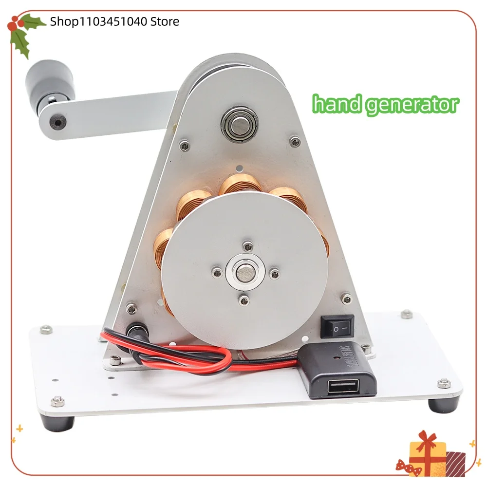 

New 50W Hand Crank Generator Mobile Phone Charging 12V permanent magnet USB charging Manual Generator