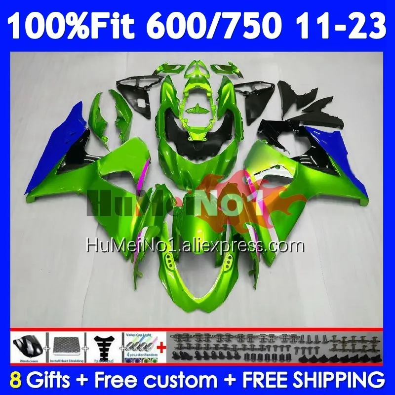 Fairing For SUZUKI GSXR750 K11 GSXR 600 750 Gloss green 107No.90 GSXR600 2011 2012 2013 2014 2015 2016 2017 18 19 20 21 22 23 24