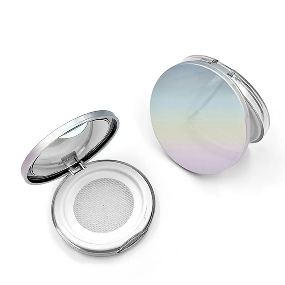 

Container Round Powdery Cake Box Sieve Sifter Travel Makeup Jar Loose Powder Pot Plastic Cosmetic Container Empty Powder Case
