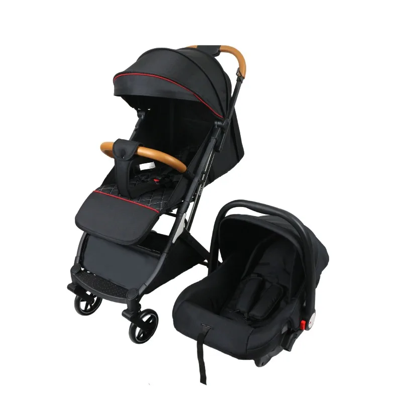 

Baby trolley detachable carry basket can sit and lie easily foldable newborn baby trolley portable