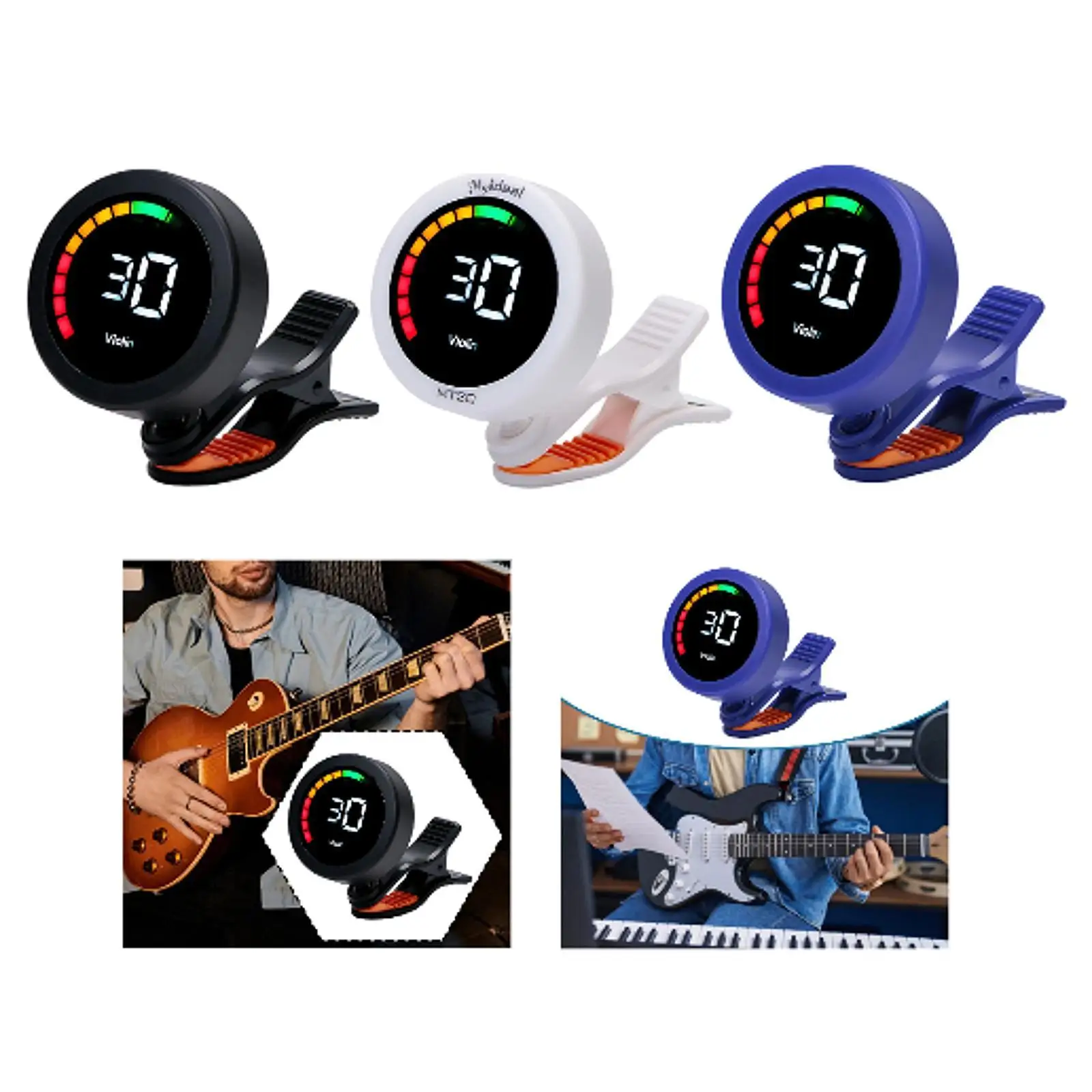 Guitar Tuner Easy to Use Multifunctional Supplies Bass Fast Accuratie Tuning
