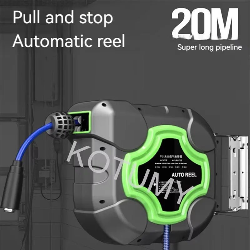 8*12 10M/15M/20M Air Drum Automatic Telescopic Hose Reel Air Duct Receiver Car Repair Tools Air Hose Collector Pipe Retract