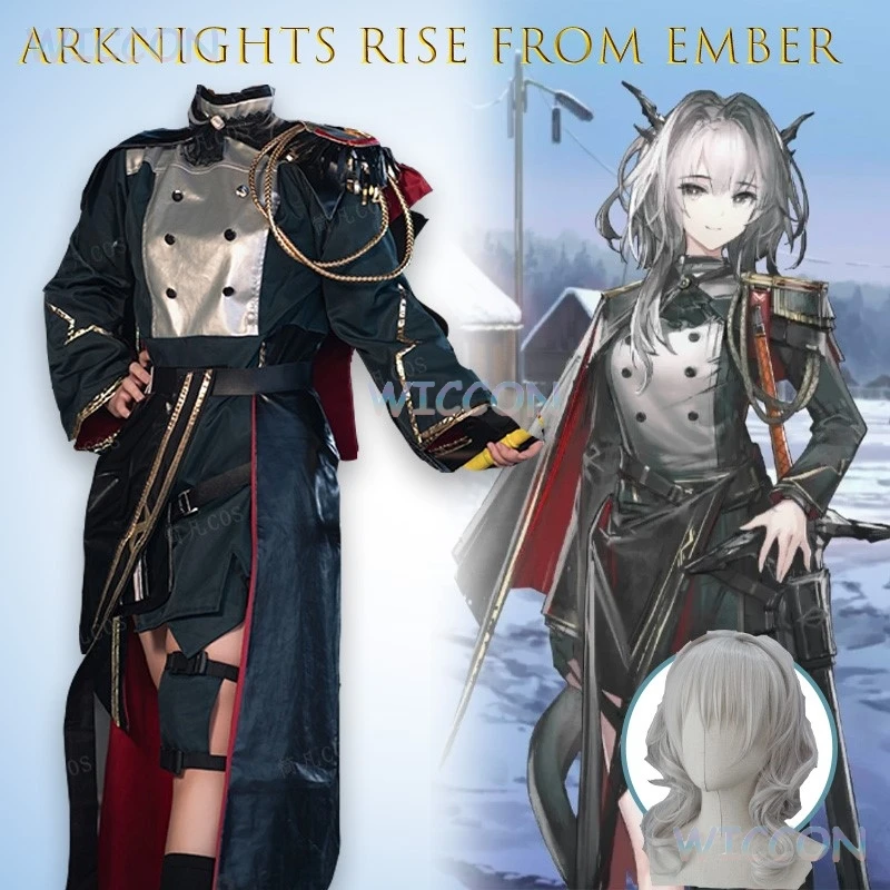 

Arknights Rise From Ember Talulah Косплей Костюм Полный комплект с пламенным мечом Парик Аксессуары Женский наряд персонажа игры в стиле аниме
