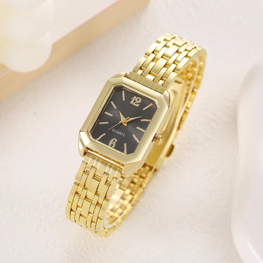 

Модные и роскошные универсальные кварцевые часы из сплава с прямоугольным циферблатом для женщин, подходят для повседневного ношения, рождественские подарки