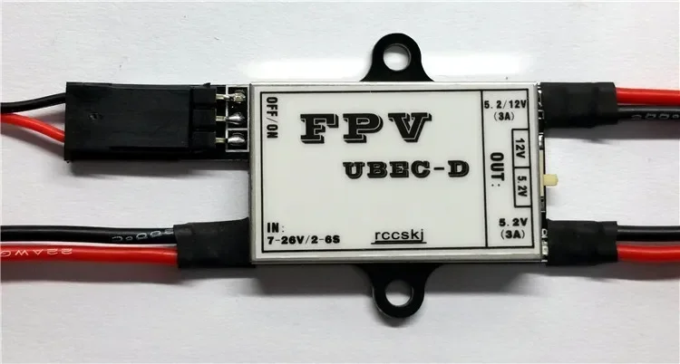 Rccskj 7-26V IN FPV UBEC-D POWER SUPPLY OUT 5.2/12V Output Voltage 35*21*5mm to Transmitter 5102#