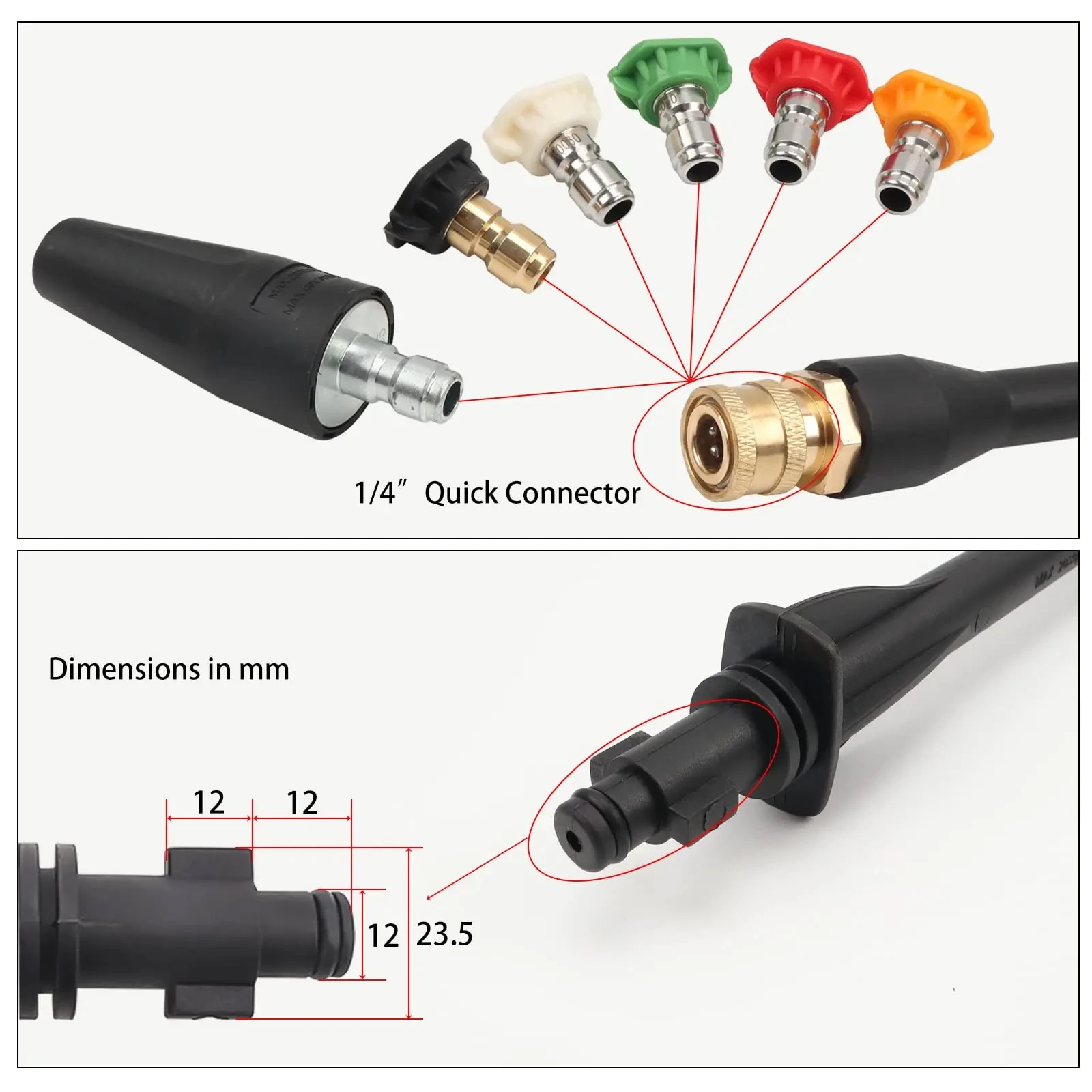 Pressure Washer Replacement Spray Wand Compatible with Husky Greenworks Ryobi Homelite Portland Electric Pressure Washers