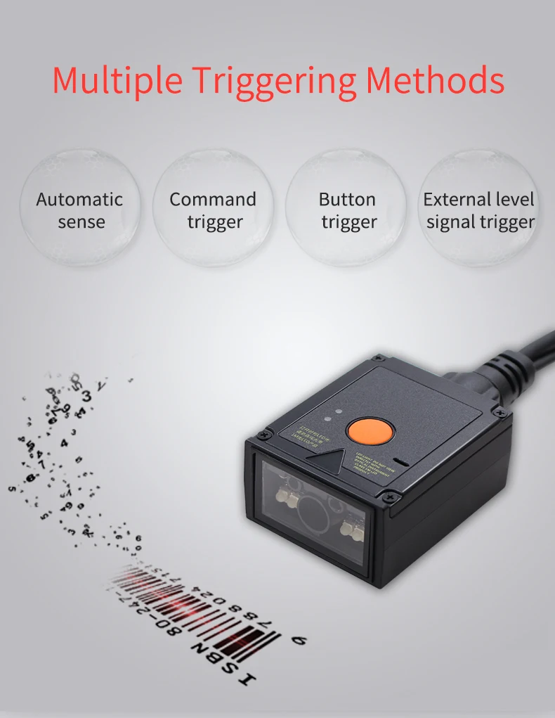 2D Industrial Barcode Module Embedded 1D 2D QR Auto-scan Barcode Reader with USB/RS232/TTL for Electronics Factories EP2700