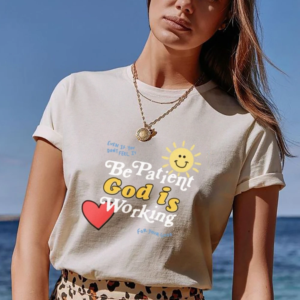 Be Patient God Is Working Shirt Christianity Shirt God Lover Shirt Believer Gift Bible Verse Shirt Worship Shirt Prayer Shirt