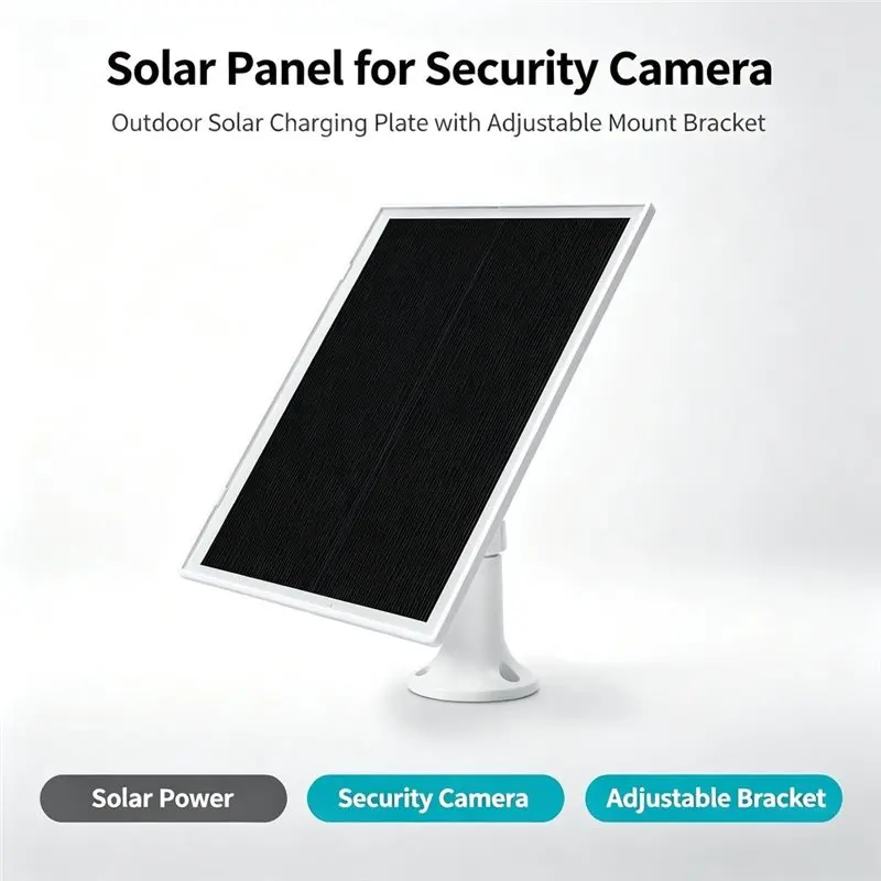 ABGI-Solar Panel For Ring Stick Up Cam, For Ring Spotlight Plus/Pro Battery- 6W Fast Charge For Ring Camera
