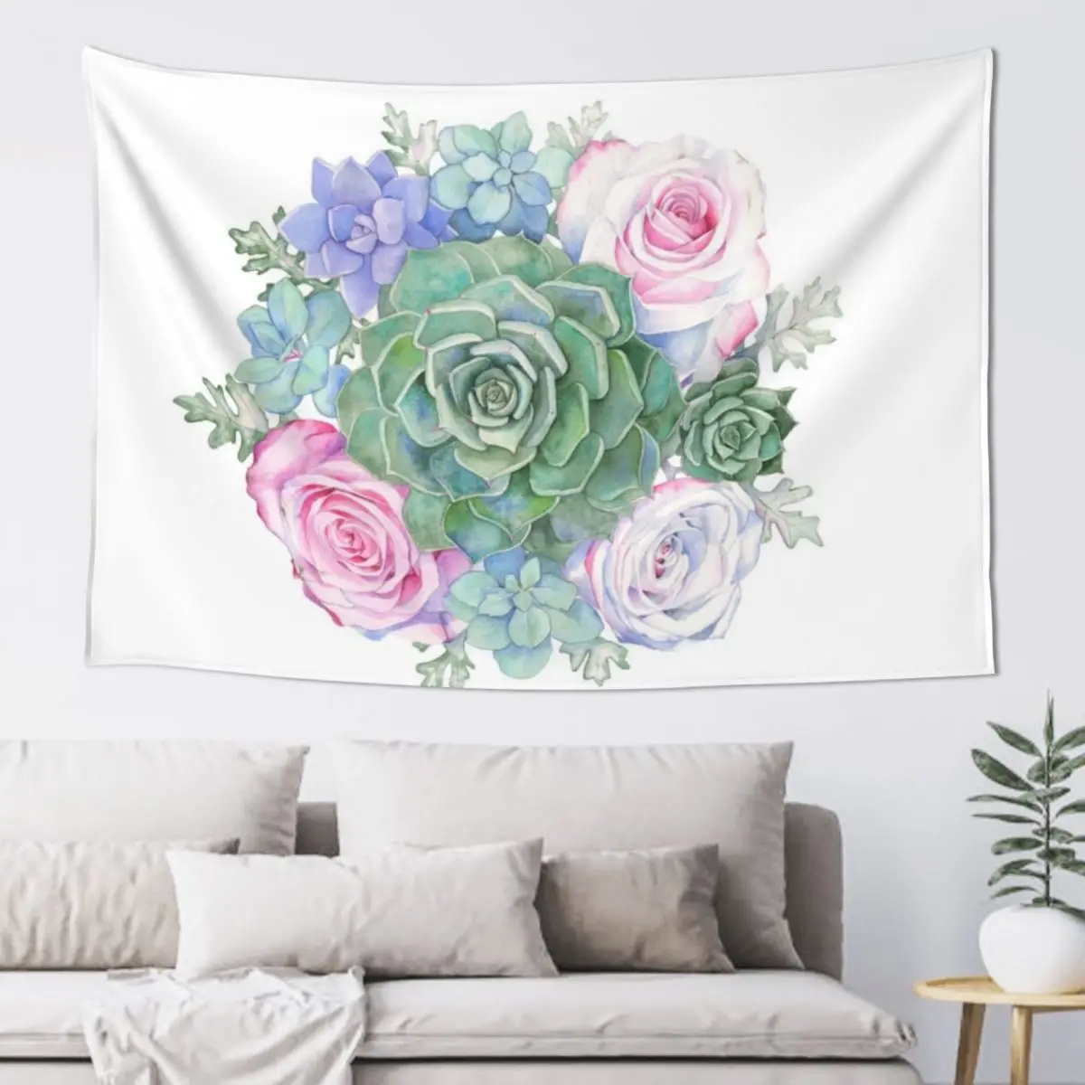 

Succulent Bouquet Tapestry Room Decorations Aesthetic Outdoor Decor Tapestry