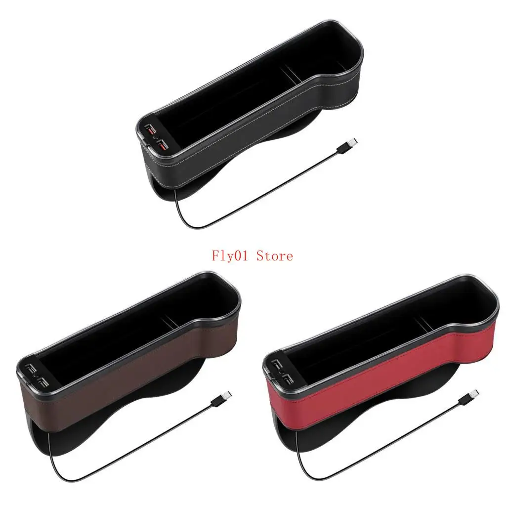 

Multifunctional Car for Seat Gaps Filler with Dual USB Charging Cup Holder LED