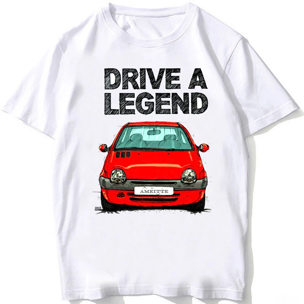 Drive The Legend France TWG 90s EVCar T-Shirt Unisex Summer Men Short Sleeve Harajuku White Hip Hop Casual Boy Tees Fashion Tops