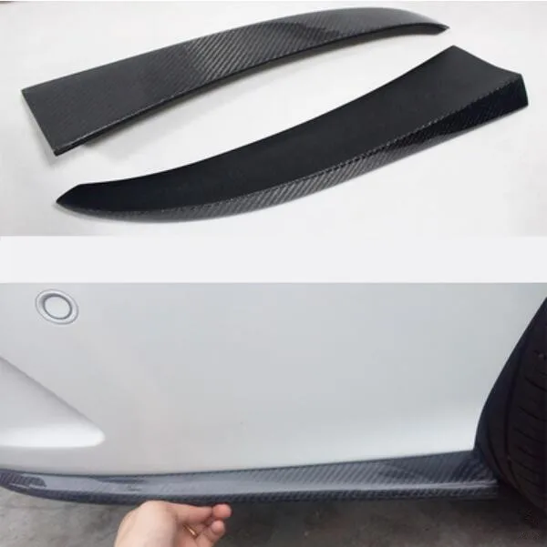 Real Carbon Fiber Car Rear Bumper Lip Spoiler Splitters Side Aprons For Mercedes-Benz W205 C180 C200 C260 C63 Coupe 2015-2019