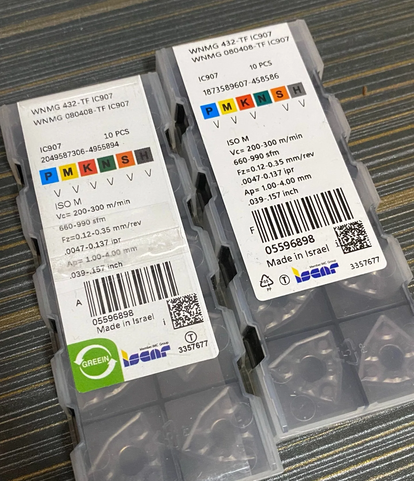 

Hard alloy cutting blades WNMG080408-TF IC907