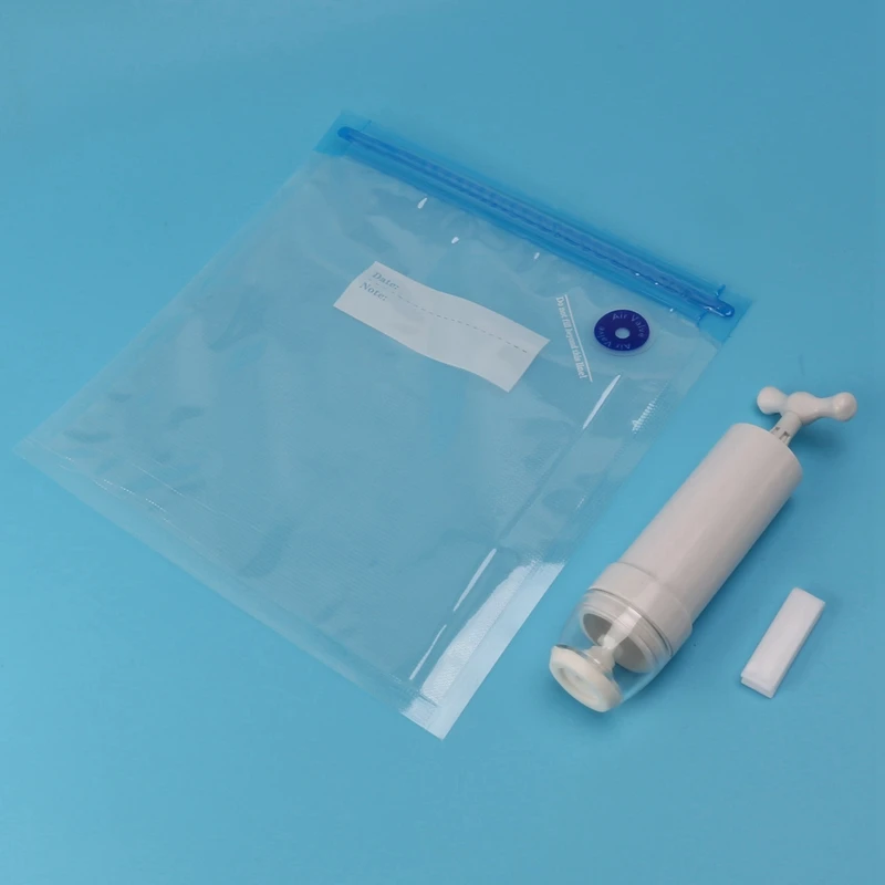 Sous Vide bags 75X เก็บอาหารไฟฟ้านำมาใช้ใหม่ได้, ประหยัดหม้อหุงข้าวพร้อมปั๊มมือ5อันถุงปิดผนึก2ขนาด, คลิป20อัน