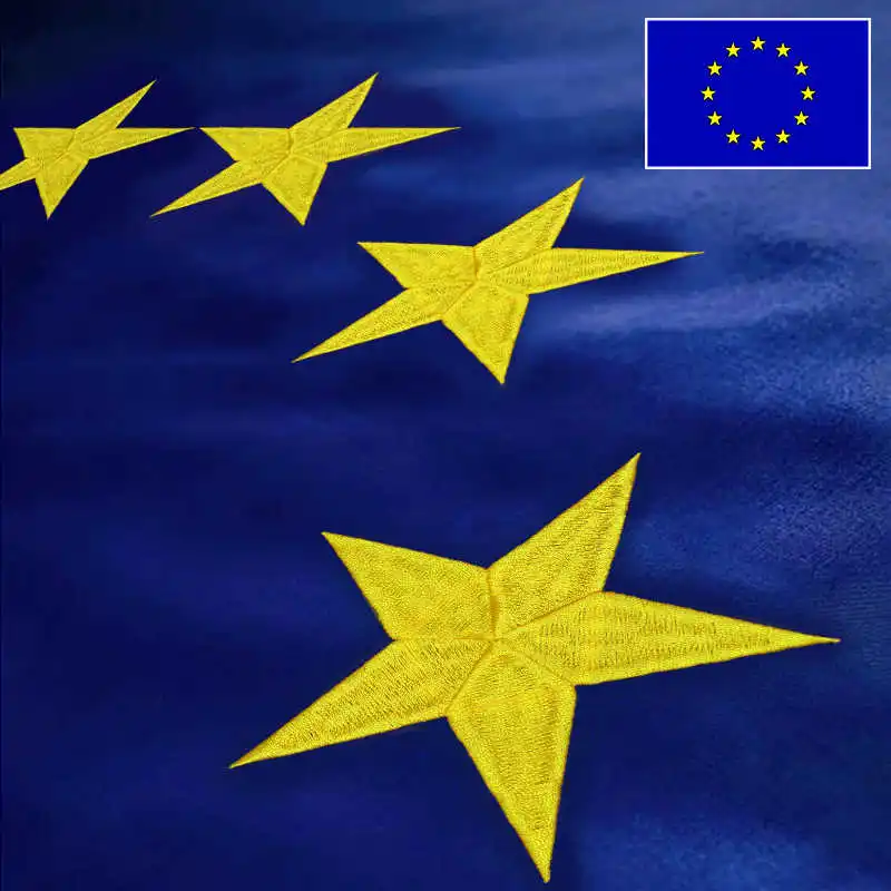 

European Union Flag EU Embroidered Star Stitched Banner 90x150cm Oxford Nylon Fabric Europe Flags Banners Decoration Celebration