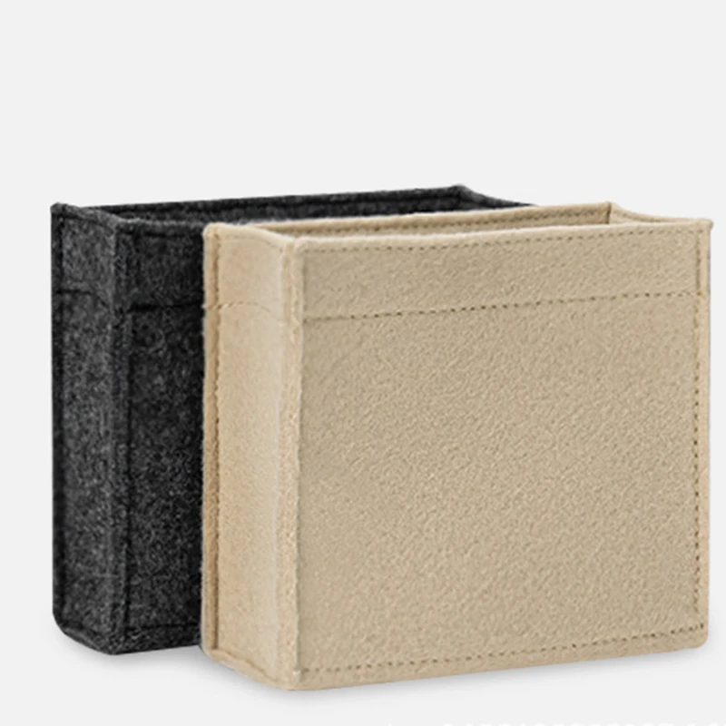 EverToner Fits For LV PETIT SAC PLAT Felt Cloth Insert Bag Organizer Makeup Handbag Travel Inner Purse Portable Cosmetic Tote Ba