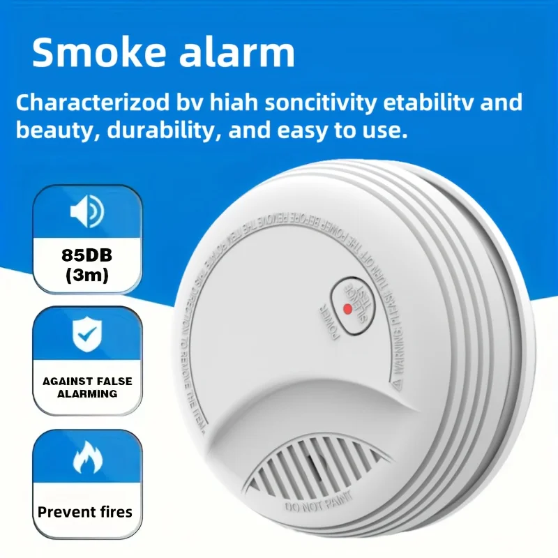 كاشف حريق إنذار الدخان XUK، حساسية عالية، سهل التركيب، استهلاك منخفض للطاقة، تنبيه عالٍ لغرفة النوم والمكتب المنزلي