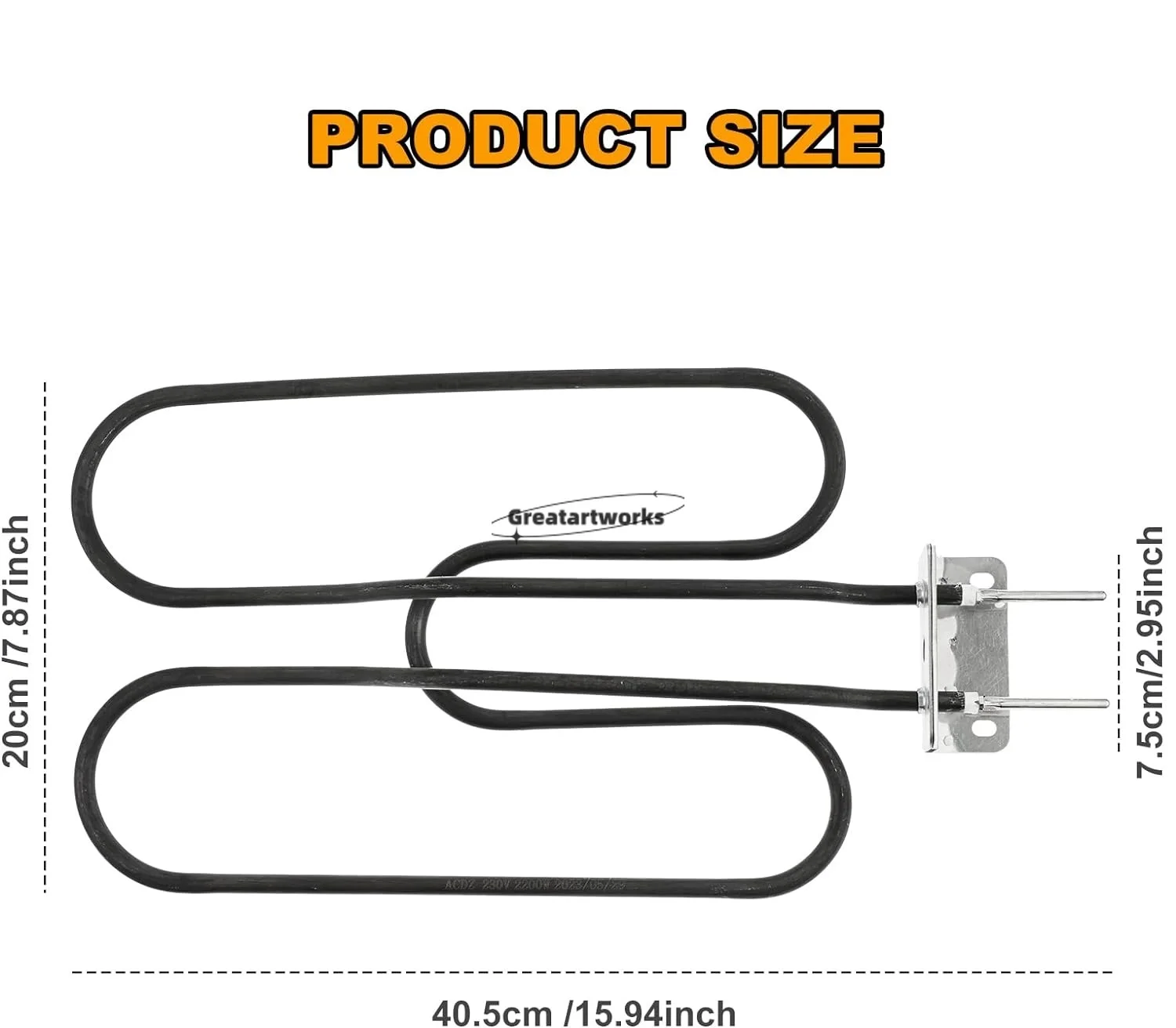 Replacement 70127 55020001 Heating Element fit for Weber Q240 Q2400 Models High-temperature Sturdy Durable Stainless Steel Alloy