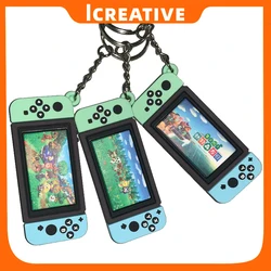 for Nintendo Switch Keyrings Game Machine Keychains Soft Rubber PVC Toy Game Console Key Chain Pendant Bag Charm Gifts