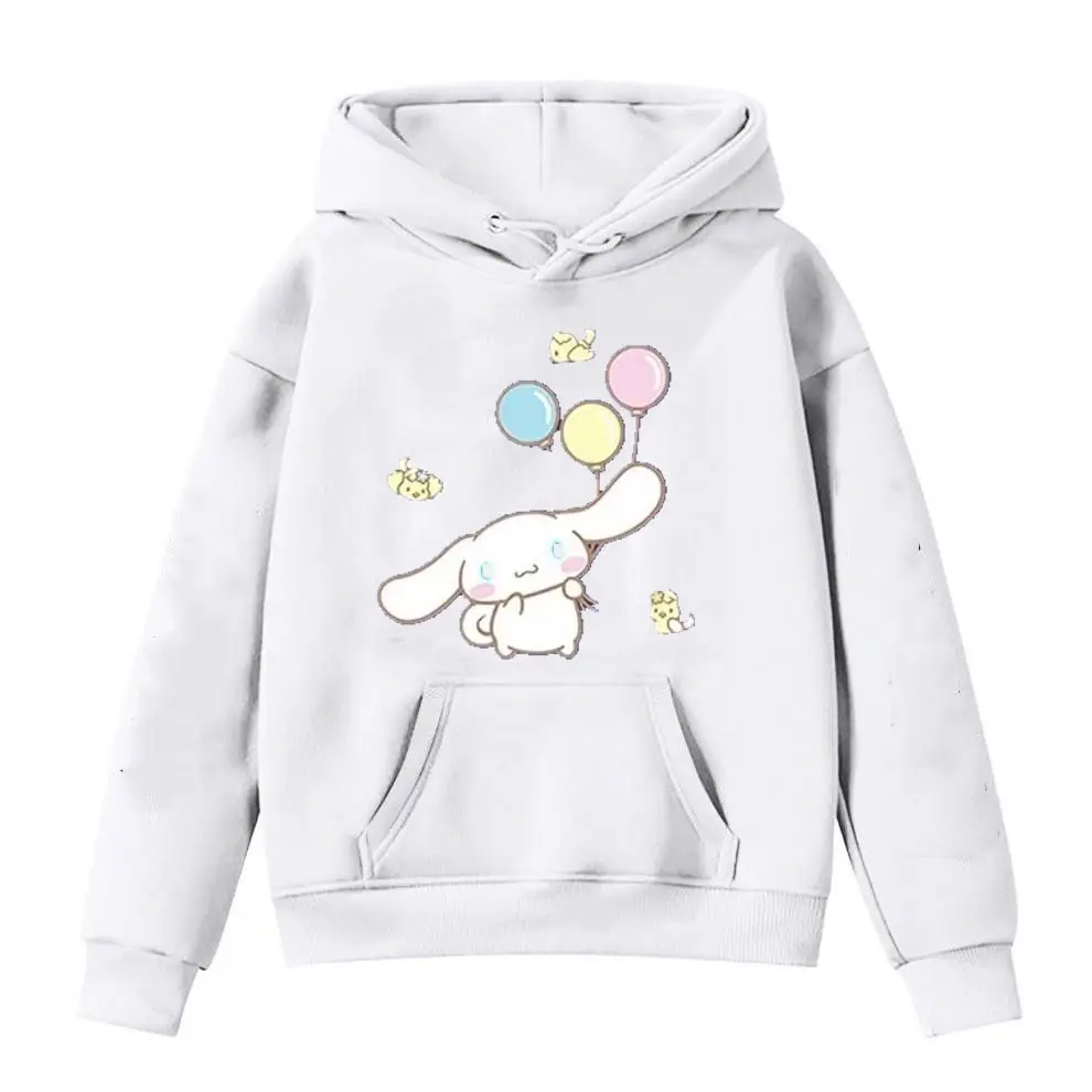 

2024 New Cinnamoroll Children Hoodie Sanrio Cute Cartoon Boys and Girls Autumn and Winter Printing Sports Top Kid Clothing Gift