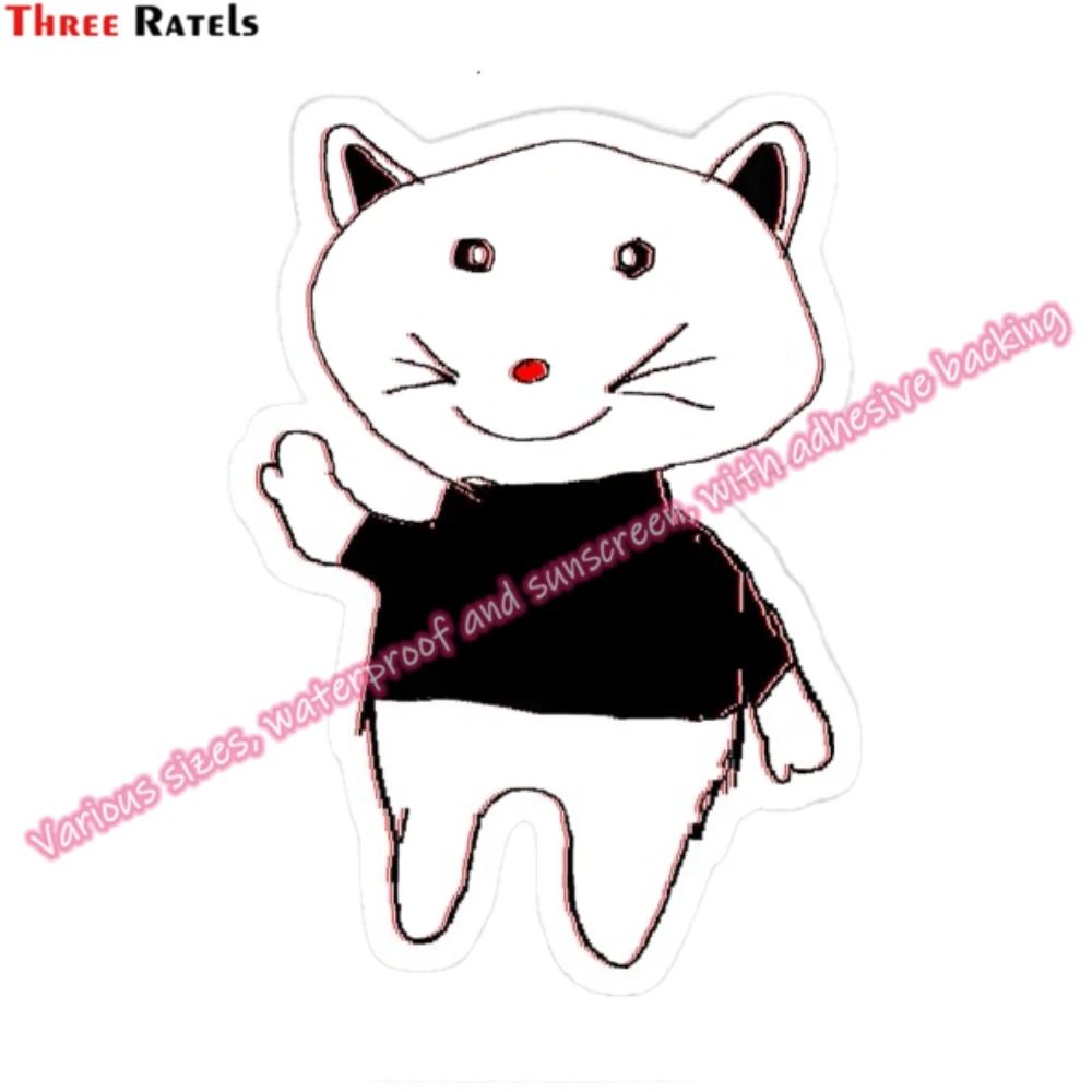 Three Ratels M558 Cat Wall Stickers House Decal Laptop Decal Wall Stickers For Home Decoration Bathroom Accessories