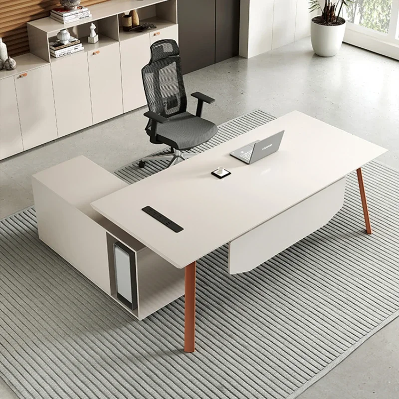 Study Side Modern Office Desk Computer Table Work Executive Simple Office Desk Standing Laptop Sedentary Bureau Meuble Furniture