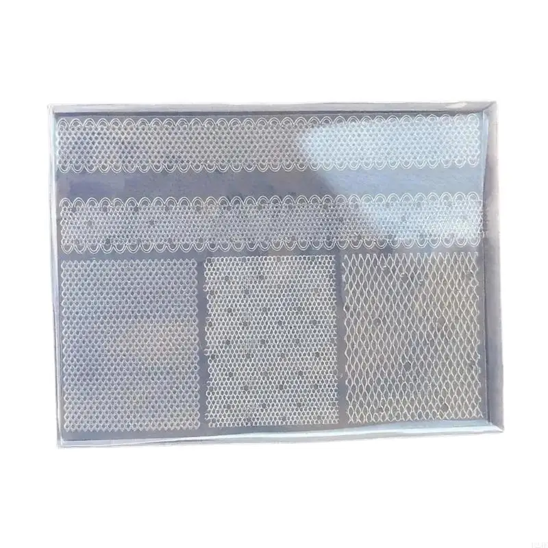 الدانتيل قالب من السيليكون الفرنسية تصميم المجوهرات أداة مرنة قابلة لإعادة الاستخدام صياغة قالب لفن الأظافر #5