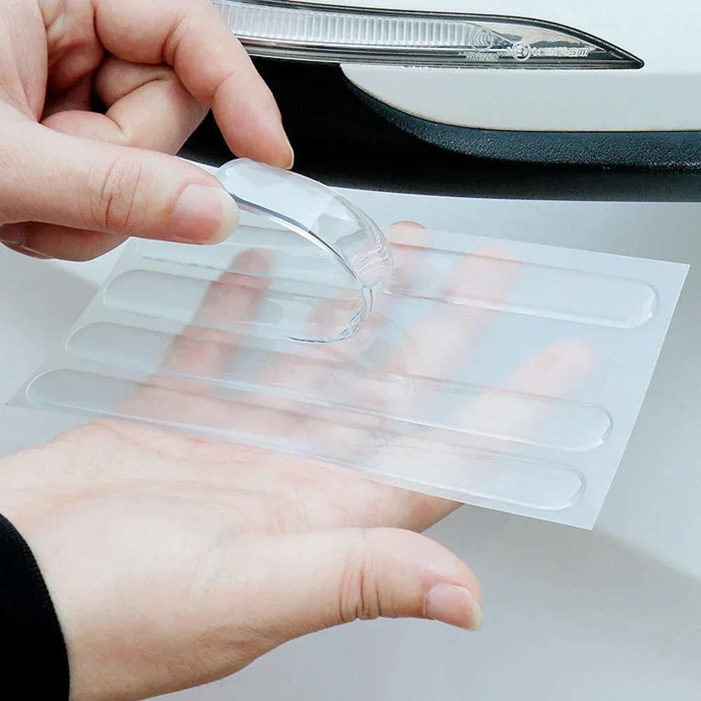 

4 шт. прозрачные защитные накладки на край двери автомобиля, противоударные наклейки, защитные полоски для боковых краев, наклейки на зеркала заднего вида