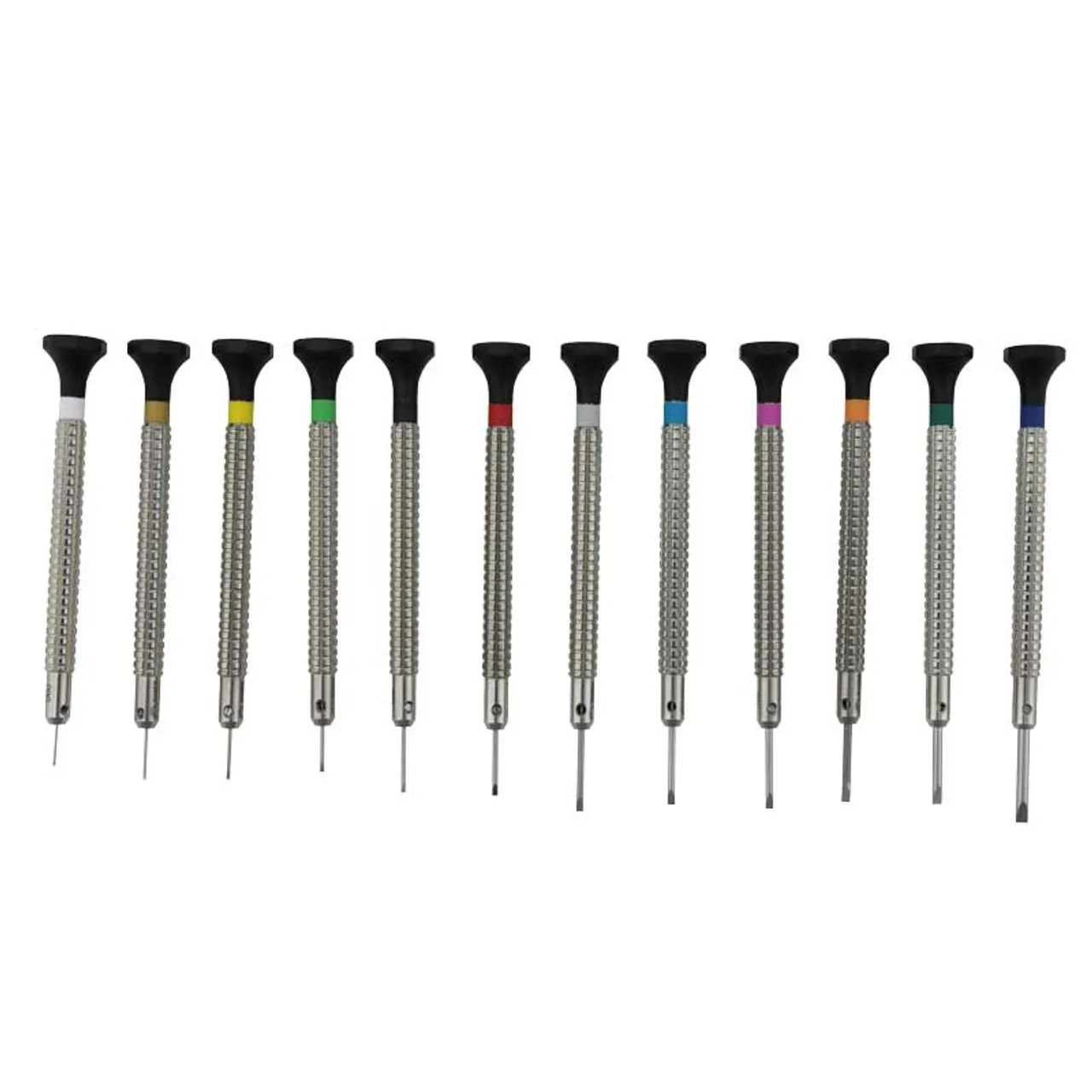 Bergeon 7965-S12 Set Of 12 Watchmaker Screwdrivers On Special Profile Stand