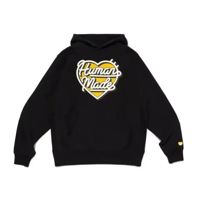 HUMAN MADE Vintage American Love Print Hoodie Loose Fit Casual Streetwear Oversized Unisex Top