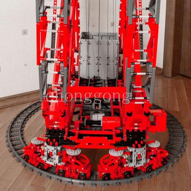 NEW MOC-77733 Mammoet PTC-200-DS Ring Crane RC DIY Remote Control Building Blocks Model Bricks Kit Kids Toys Birthday Gifts