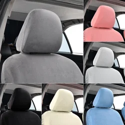 Universal Car Seat Headrest Cover Thickened German Velvet Elastic Dust Cover Non-Slip Auto Headrest Cover Car Decoration
