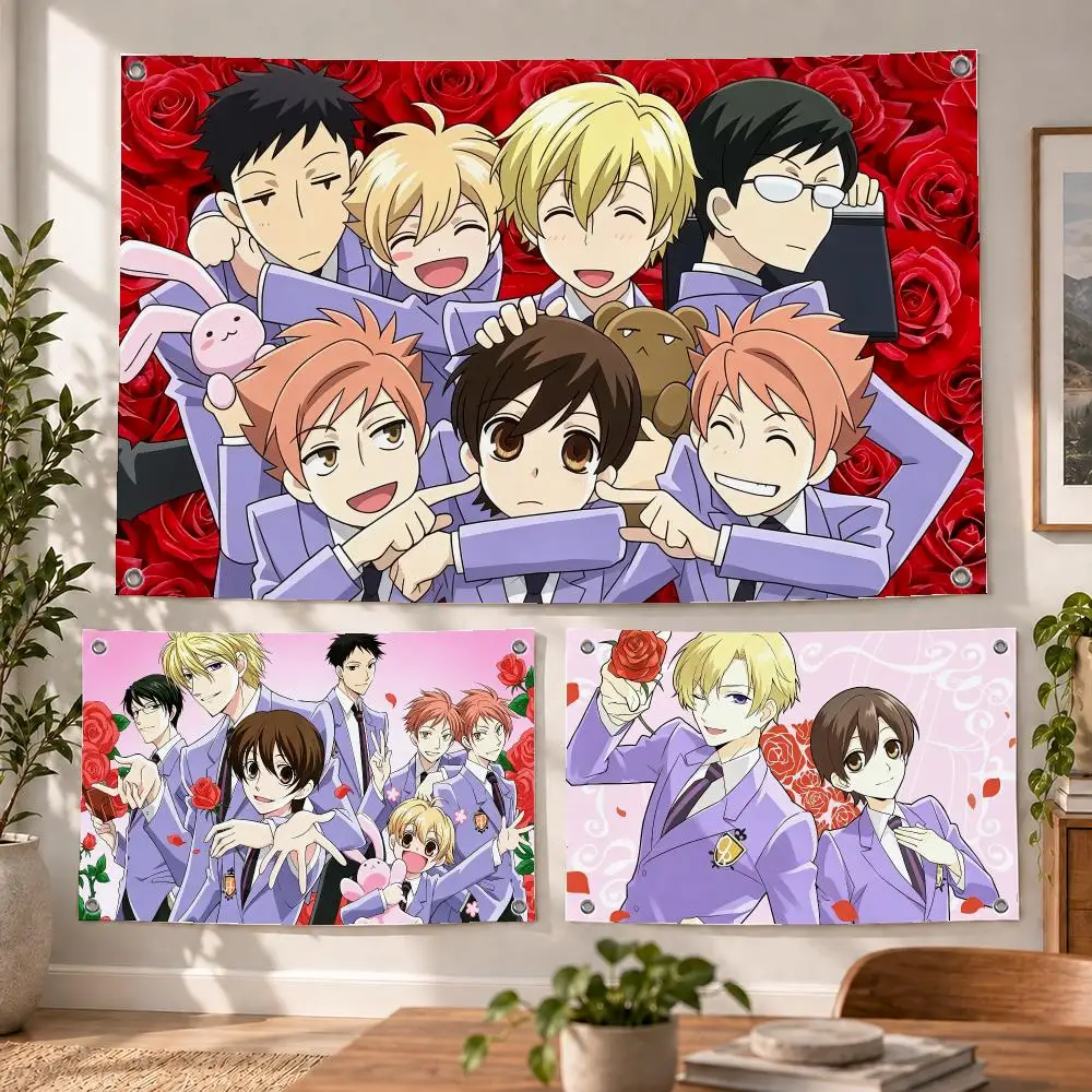 Anime Ouran Host Club Flags Decorative Flag Banner Indoor Bedroom Dorm Gaming Room Wall Party Club Decor Fan Gift