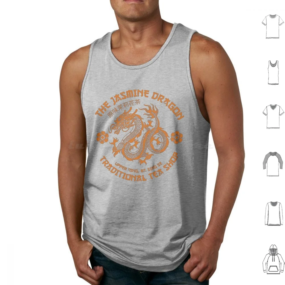 The Jasmine Dragon Tea Shop Tank Tops Vest Sleeveless Last Airbender Aang Zuko Katara Korra Toph Air Water Fire Earth Bender