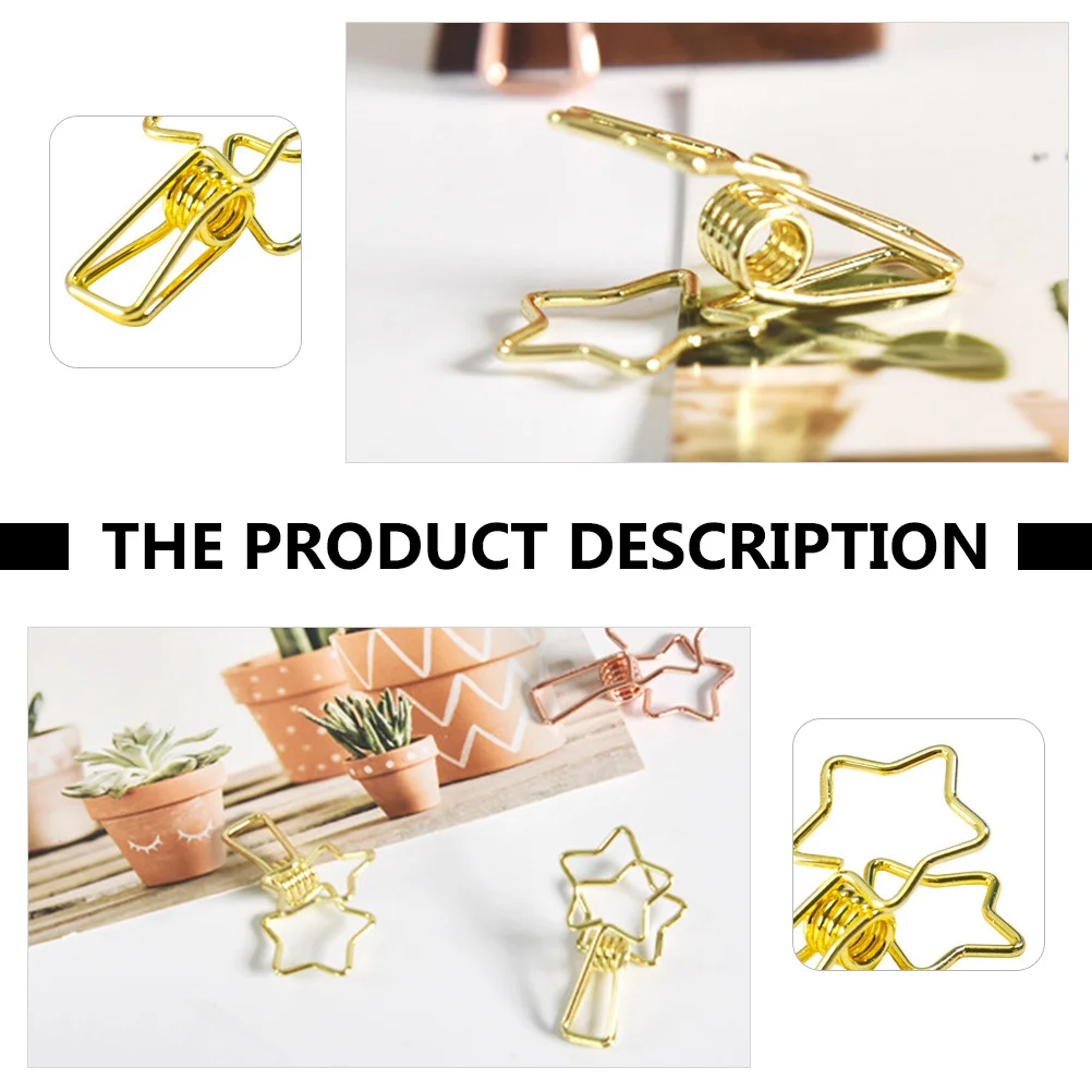 16 قطعة مقاطع صور معدنية تصميم بسيط استلام كليب متعدد الوظائف مكتب ملف المنظمون وثيقة المشابك مشبك استلام معدني #6