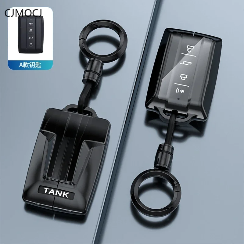 Liga de zinco chave do carro caso capa titular chave escudo fivela para tanque 300/400/500 hi4t/700/800