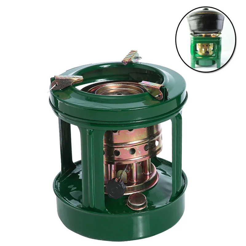 Portable Camping Retro Kerosene Stove Adjustable Fire Windproof Outdoor Hiking Picnic Cooking Warming Diesel Furnace