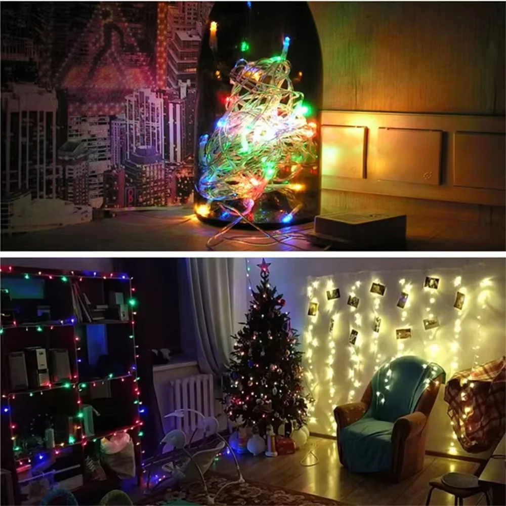 

Christmas Lights 5M 10M 20M 30M 50M 100M Led String Fairy Light 8 Modes Christmas Lights For Wedding Party Holiday Lights