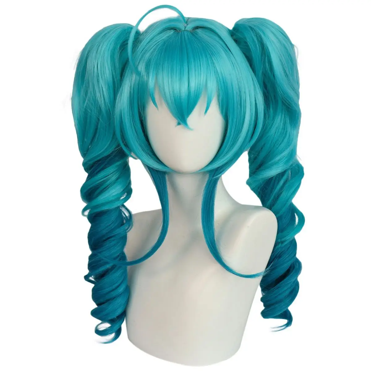 Blue Gradient Double Ponytail High Quality Synthetic Wig