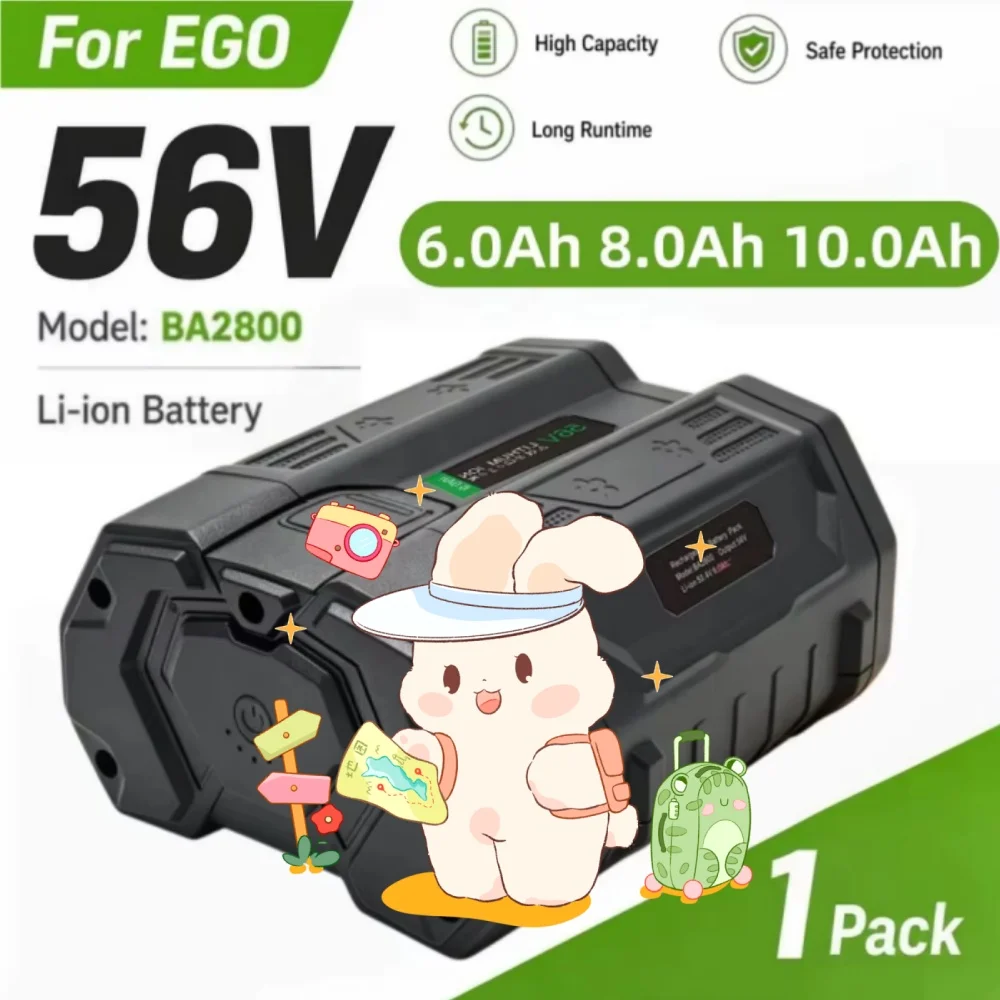 56V 6.0Ah High-Quality Replacement Battery for EGO Tools BA2800T BA4200 BA4200T BA1400 BA1400T BA5600T BA2240 BA1120
