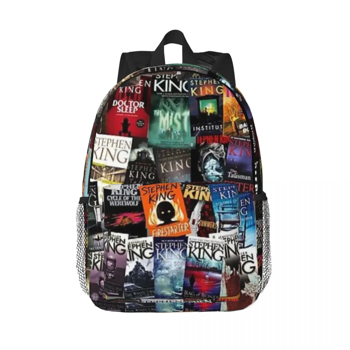 Stephen King Book Covers Backpacks Boys Girls Bookbag Casual Children School Bags Laptop Rucksack Shoulder Bag Large Capacity