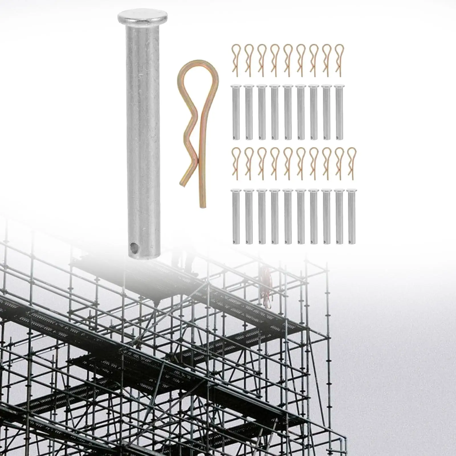 Heavy Duty Scaffolding Locking Pins and Clips Steel Hardware Retainers for Building Construction