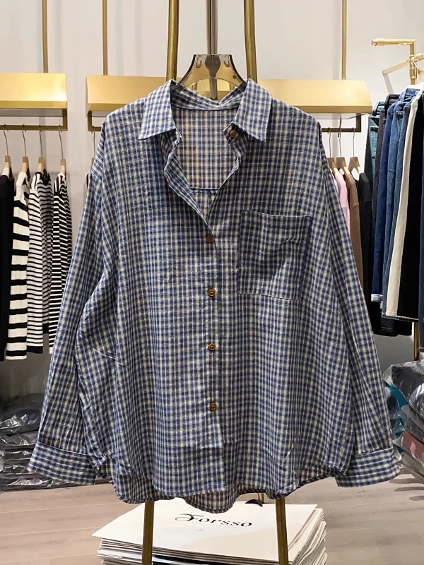 

Свободная рубашка с длинным рукавом в американском ретро-стиле с воротником-стойкой, весенне-осенняя, повседневная, с защитой от солнца, дышащая, летняя.