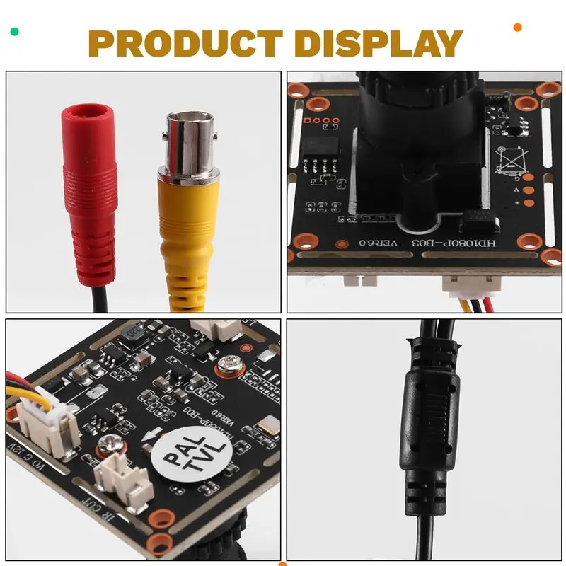 B48A 25Mm Lens Included 5MP Analog CCTV Camera Module 1200TVL For DIY Microscope Telescope Car Camera Video Doorbell A