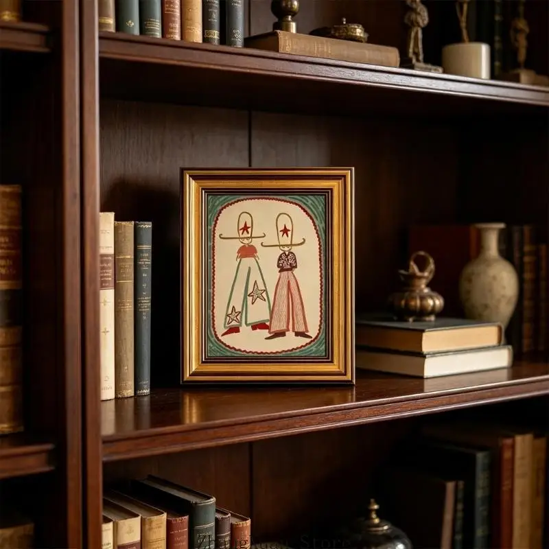 Gerahmte Leinwand-Wandkunst mit Western-Thema, Cowboy-Kunstdruck, Gemälde mit Holzrahmen für Schlafzimmer, Büro und – Detail 8