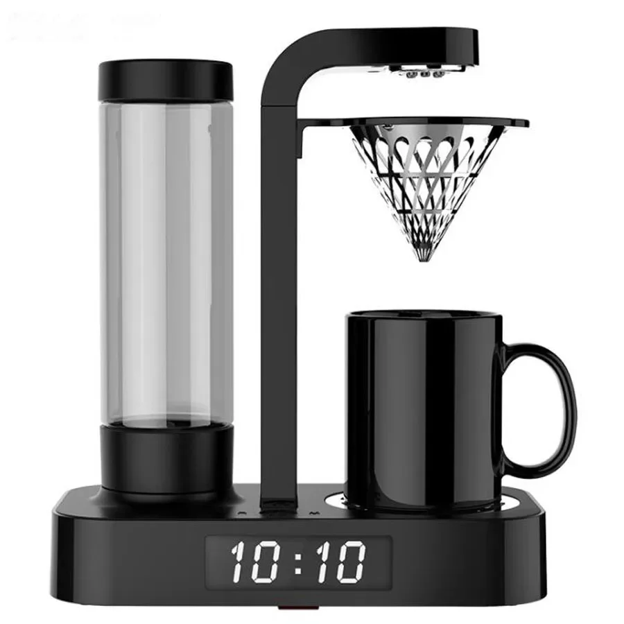 Household Coffee Machine Clock American Drip Office Mini Coffee pot machine Hand punch coffee maker 220v 600w