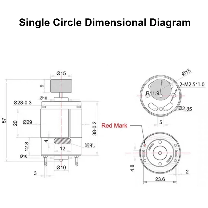 1pc RF-385 DC 12V 4000RPM Mini High Speed Vibrating Motors with a Decent Eccentric Vibration Electric Motor For Massager